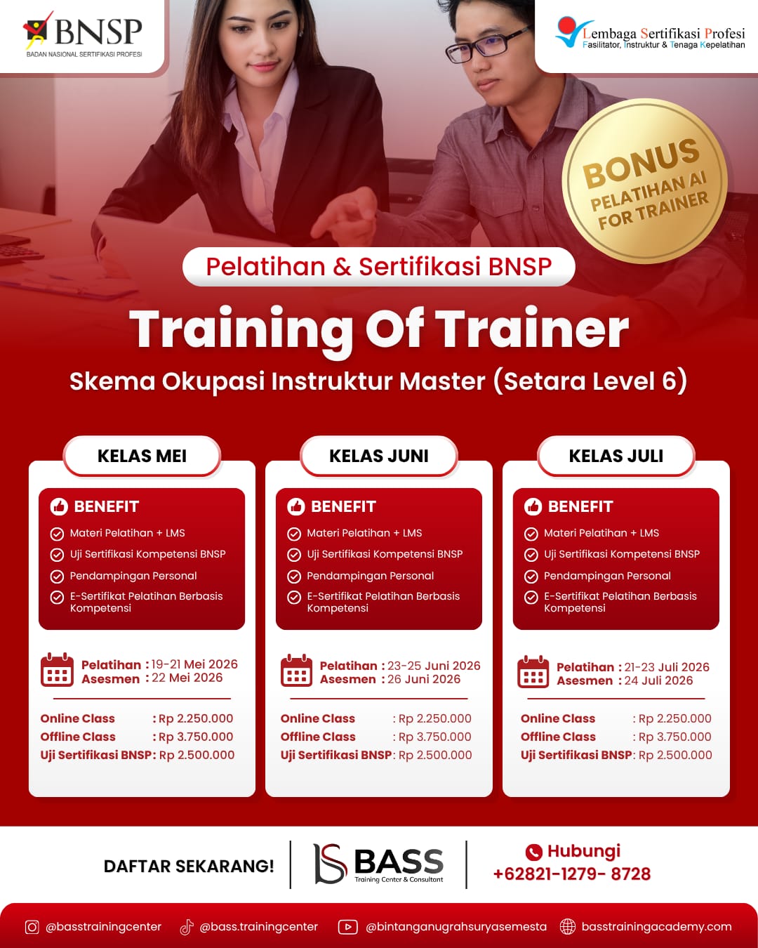 Training of Trainer Instruktur Master Mei Juli